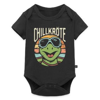 Relaxed Turtle Chill Toad - Baby Premium short-sleeve bodysuit - black - Front