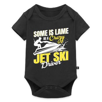 Some is lame be a crazy jet ski rider - Baby Premium short-sleeve bodysuit - black - Front