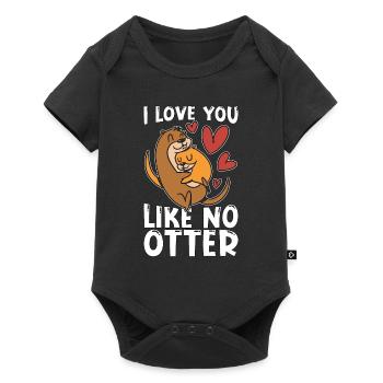 Loutre je t’aime comme aucun éleveur d’animaux de loutre - Body à manches courtes Premium Bébé - noir - Devant
