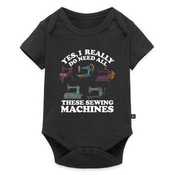 Oui, j’ai vraiment besoin de toutes ces machines à coudre - Body à manches courtes Premium Bébé - noir - Devant