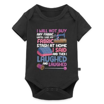 I'm not going to buy a fabric sewing machine Funny - Baby Premium short-sleeve bodysuit - black - Front