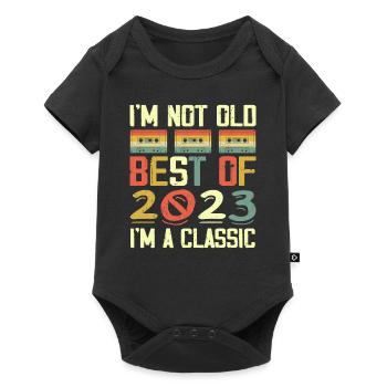 2023 I'm Not Old I'm Classic Vintage 2023 Geburtstag - Baby Premium Kurzarmbody - Schwarz - Vorne
