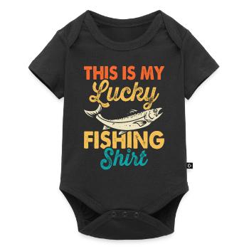 Fishing Anglers Fishing - Baby Premium short-sleeve bodysuit - black - Front