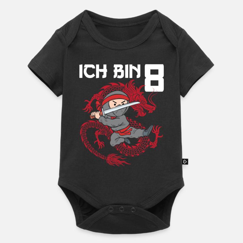 Attention: J’ai huit ans - Body à manches courtes Premium Bébé - noir