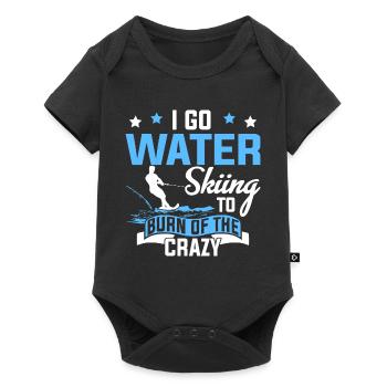 Je fais du ski nautique pour brûler les fous - Body à manches courtes Premium Bébé - noir - Devant