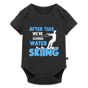 Afterwards we go water skiing - Baby Premium short-sleeve bodysuit - black - Front