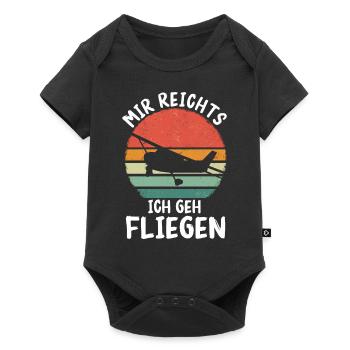 Flugzeug Planespotter Pilot Piloten Flugzeuge - Baby Premium Kurzarmbody - Schwarz - Vorne