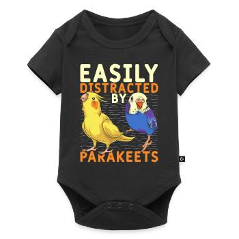 Bird Lover Bird Funny Gift Parakeet - Baby Premium short-sleeve bodysuit - black - Front