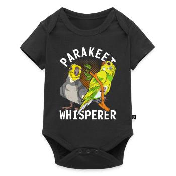 Bird Lover Bird Whisperer Gift Parakeet - Baby Premium short-sleeve bodysuit - black - Front