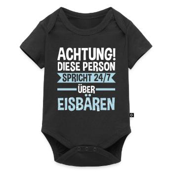 Eisbär Eisbären - Baby Premium Kurzarmbody - Schwarz - Vorne