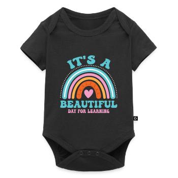 It's a Beautiful Day for Learning Funny Back to Sc - Body à manches courtes Premium Bébé - noir - Devant