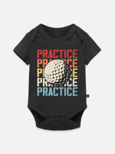 Golf Golfer - Baby Premium Kurzarmbody - Schwarz