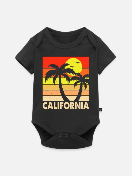 Kalifornien - Baby Premium Kurzarmbody - Schwarz