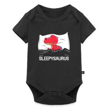 Official Napping Shirt Sleeping Dino - Baby Premium short-sleeve bodysuit - black - Front