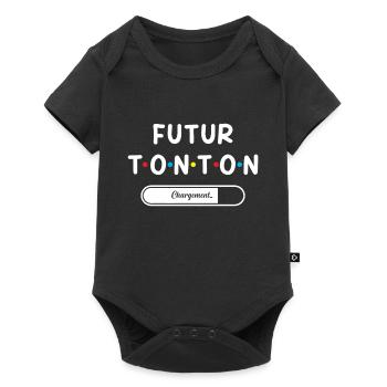 Homme Annonce Grossesse Tonton Futur Tonton - Body à manches courtes Premium Bébé - noir - Devant