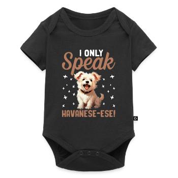 I only speak Havanese-ese - Baby Premium Kurzarmbody - Schwarz - Vorne