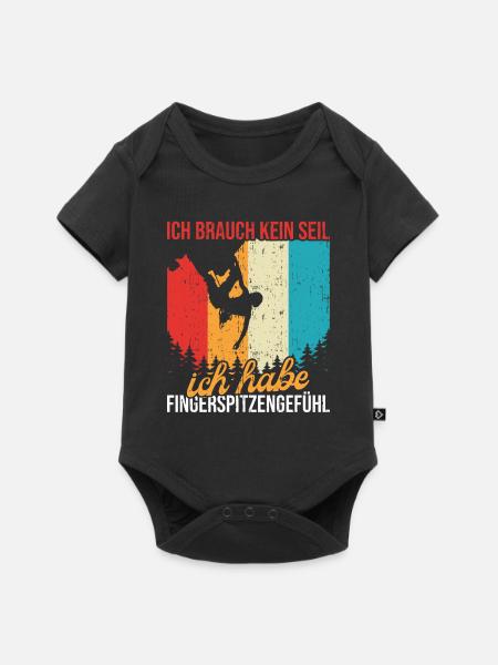 Freeclimbing Kletterer Bouldern Klettern - Baby Premium Kurzarmbody - Schwarz