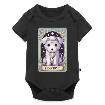 Kawaii Tarot Card The Puppy Pastel Goth Anime Witc - Baby Premium Kurzarmbody - Schwarz - Vorne