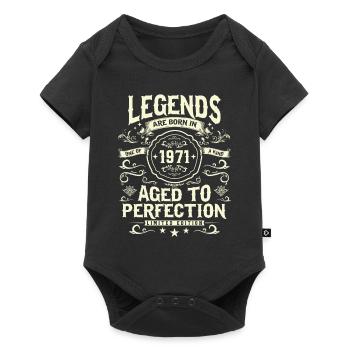 Legendary 1971 Birthday Present - Baby Premium short-sleeve bodysuit - black - Front