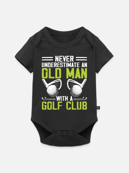 Golf Golfer - Baby Premium Kurzarmbody - Schwarz