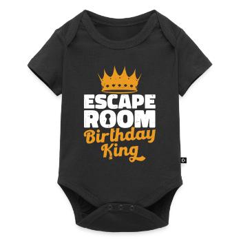 Party Lover Escaped Room Birthday King Challenge M - Body à manches courtes Premium Bébé - noir - Devant