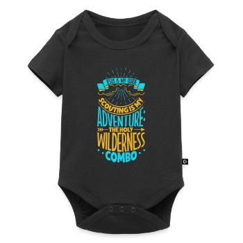 Jesus Helps the Boy Scout - Baby Premium short-sleeve bodysuit - black - Front