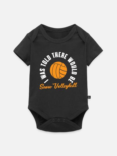 Snow Volleyball - Baby Premium Kurzarmbody - Schwarz