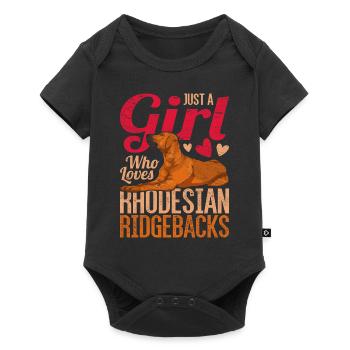 Juste une fille qui aime les Rhodesian Ridgebacks - Body à manches courtes Premium Bébé - noir - Devant