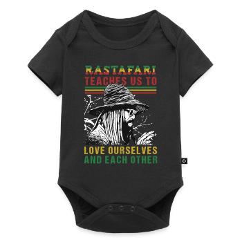 Dreadlock Rastaman Ethiopian Flag Rastafarian Sayi - Baby Premium Kurzarmbody - Schwarz - Vorne