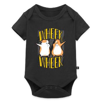 Guinea Pig Wheek Wheek Loves Hamster Animal Lover - Baby Premium short-sleeve bodysuit - black - Front