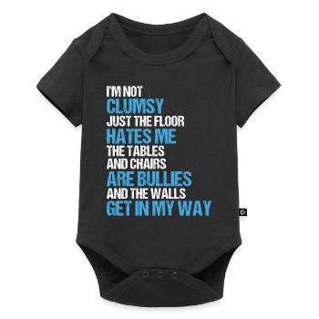 Tollpatschige Männer - Baby Premium Kurzarmbody - Schwarz - Vorne