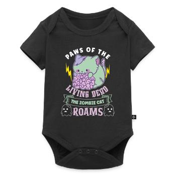 Zombie Cat Undead Kitty Horror Meow Creepy - Body à manches courtes Premium Bébé - noir - Devant