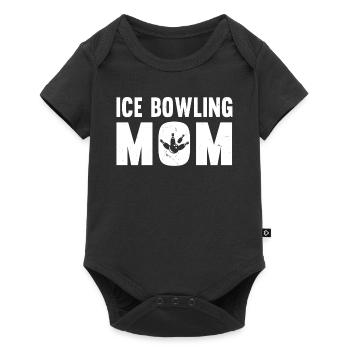 Maman de quilles sur glace - Body à manches courtes Premium Bébé - noir - Devant