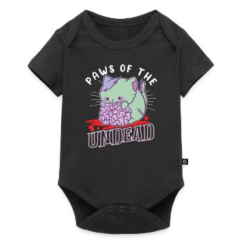 Zombie Cat Undead Kitty Horror Meow Creepy - Body à manches courtes Premium Bébé - noir - Devant