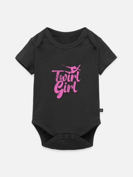 Baton Twirling - Baby Premium Kurzarmbody - Schwarz