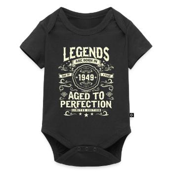 Vintage 1949: A gift for 74 years - Baby Premium short-sleeve bodysuit - black - Front