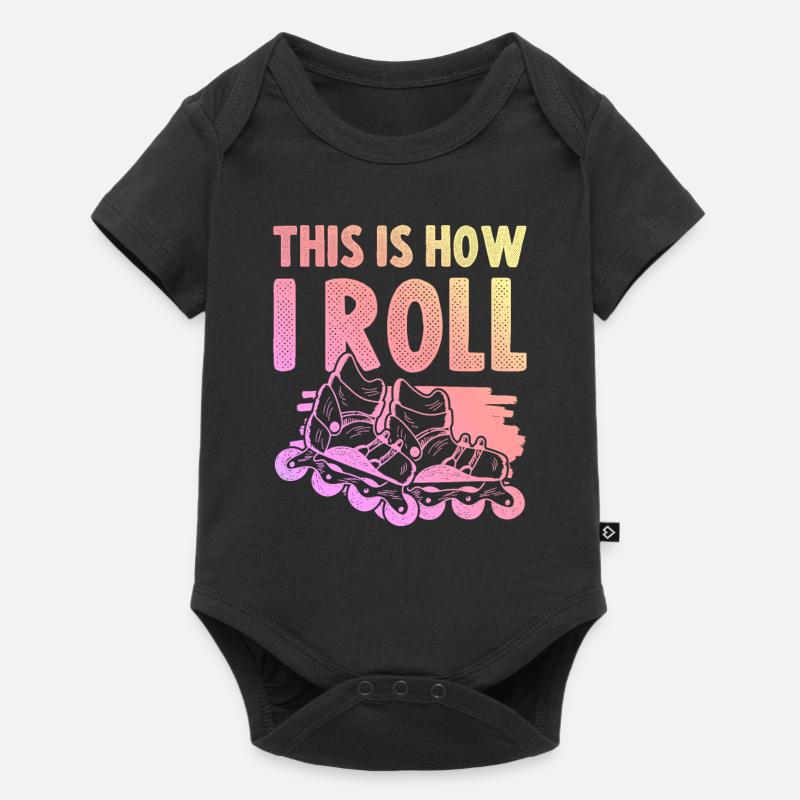 skater inline - Baby Premium Kurzarmbody - Schwarz