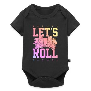 skate lets roll - Baby Premium short-sleeve bodysuit - black - Front