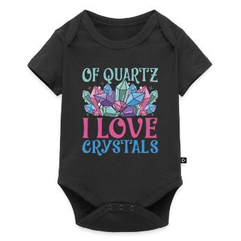 Healing Crystals Of Quartz I Love Crystals - Baby Premium short-sleeve bodysuit - black - Front