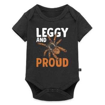 Long-legged and proud tarantula owners - Baby Premium short-sleeve bodysuit - black - Front