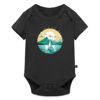 Sailboat Sailing Ship Sailing Yacht Vintage Sailing - Baby Premium short-sleeve bodysuit - black - Front