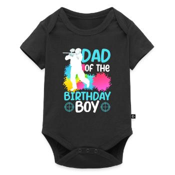 Father of the birthday boy Paintball Sport - Baby Premium short-sleeve bodysuit - black - Front