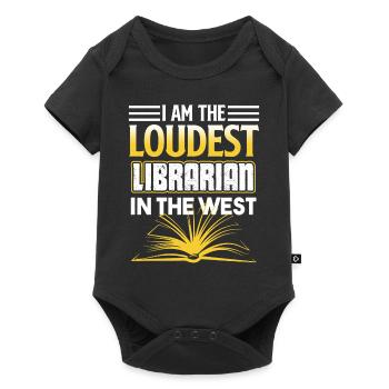 Librarian Loudest Librarian In The West - Baby Premium short-sleeve bodysuit - black - Front