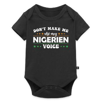 Don't let me use my Nigerien voice - Baby Premium short-sleeve bodysuit - black - Front