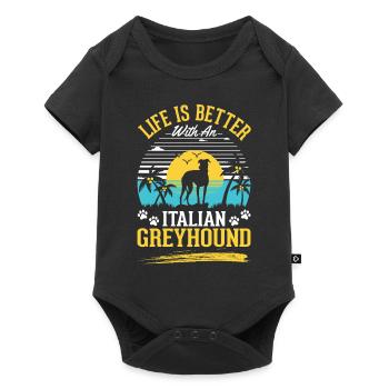 Italian Greyhound Gift - Baby Premium short-sleeve bodysuit - black - Front