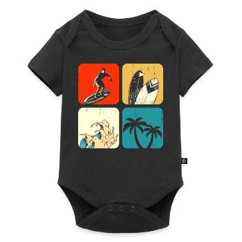 Surfeur - Body à manches courtes Premium Bébé - noir - Devant