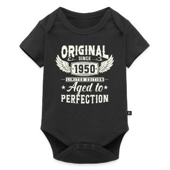 Elegant gift: Born between 1950 and 73 years - Baby Premium short-sleeve bodysuit - black - Front