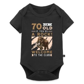 Le mammouth laineux n’a pas 70 ans si vous êtes préhistorique - Body à manches courtes Premium Bébé - noir - Devant