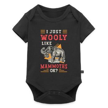 Mammouth laineux Je viens de lainer comme Mammouth éléphant - Body à manches courtes Premium Bébé - noir - Devant