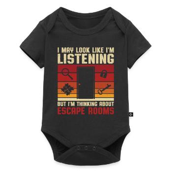 I'm Thinking About Escape Rooms Retro Challenge Vi - Baby Premium short-sleeve bodysuit - black - Front